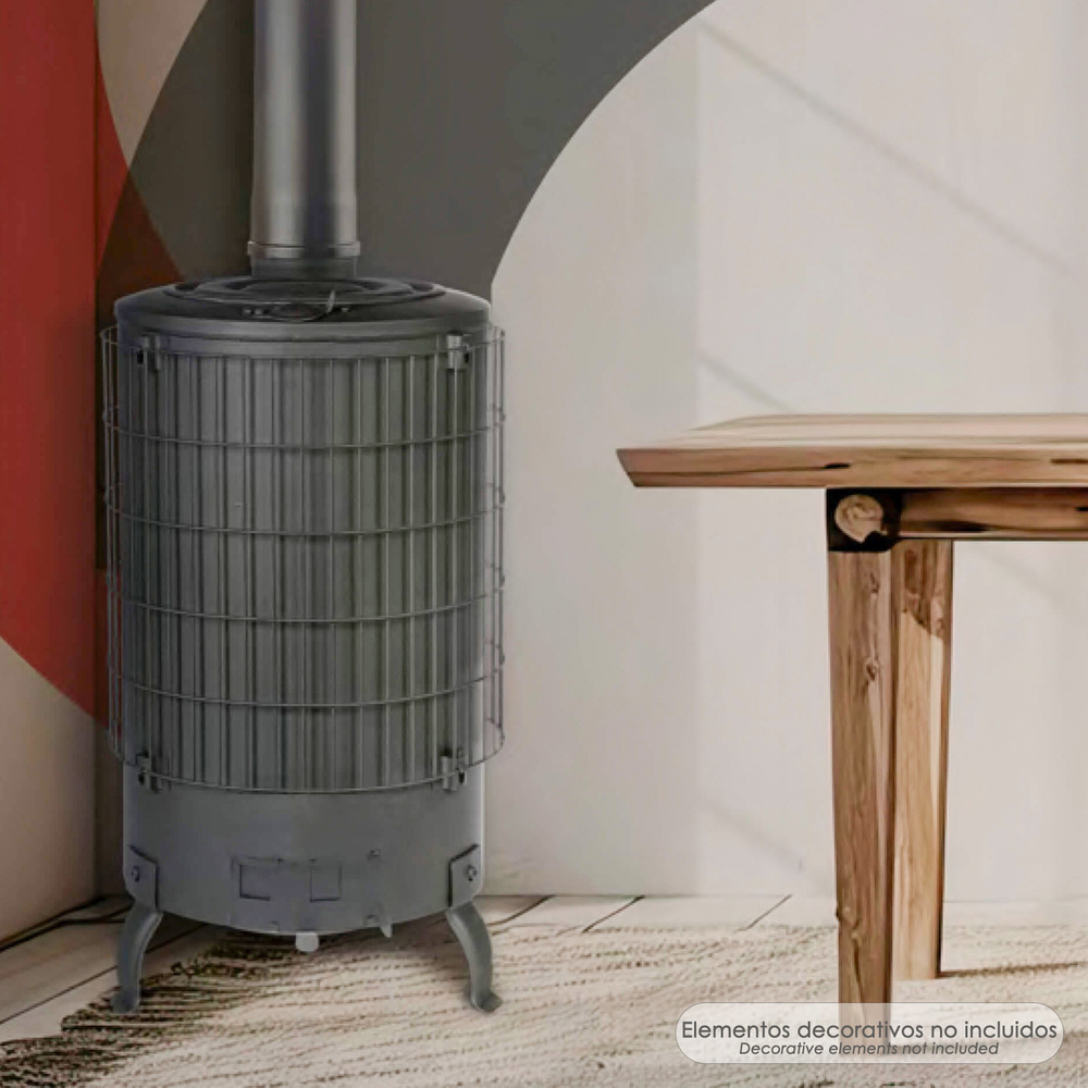 estufade leñaL 4  istalada en salon